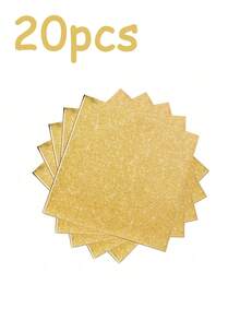 20 khăn ăn dùng một lần 13"x13", họa tiết khảm điểm ảnh vàng/hồng tối giản, thích hợp cho nhiều bữa tiệc theo chủ đề và sử dụng hàng ngày (Sản phẩm này được in điểm ảnh, không có kim tuyến hoặc kim sa. Do ánh sáng và các yếu tố khác, sản phẩm thực tế có thể có một chút khác biệt về màu sắc) - Vàng - Xem 5