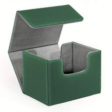 用于集换式卡牌的卡牌盒，MTG 指挥官卡牌盒可容纳 100 多张单套卡，皮革磁性卡收纳盒适用于 TCG CCG 魔法卡 - 彩色 - 查看 9