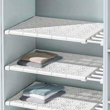 1pc Adjustable Cabinet Shelf, Extendable Sink Organizer Rack, Multifunctional Space-Saving, Suitable For Kitchen, Bathroom, Closet Storage - White - View 6
