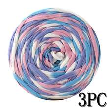1/3 Pcs T-Shirt Yarn, Woven Fabric Knitted Yarn, Used For Crocheting And Knitting Bags, Cushions, Dolls, Handicraft Crochet Projects - Multicolor - View 71