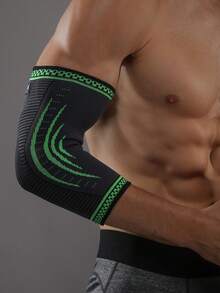 JINGBA SUPPORT 1pc Breathable Compression Elbow Sleeve - Lightweight Sports Protective Gear, Suitable For Weightlifting, Basketball And Training, Unisex - Green - View 7