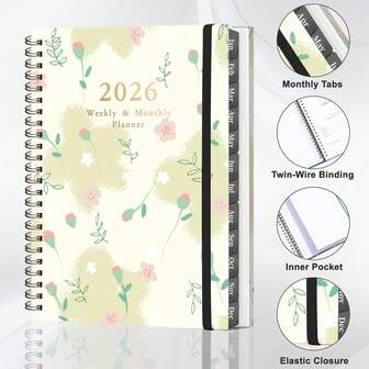 1pc 2026 New Calendar Diary, Discipline Inspection Time "One Page Per Day Management 365 Days Planner", A5 Size Planning Notebook, Good Gift For Learning Beginners, Suitable For Office Work, Student Study Planning, School Teacher Supplies, Also Can Be Christmas Gift For Classmates And Friends