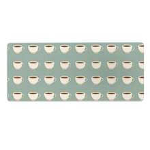 Extra Long Large Desk Mat - Non-Slip Surface, Pastel Mint Green With Beige Coffee Cup Pattern, Extra Wide Mouse Pad & Keyboard Mat For Office, Gaming, Home Workspace - Compatible With PC, Laptop, Computer - Stylish Desk Organizer For Coffee Lovers - Durable Non-Slip Material, Rectangular Shape, Smooth Surface For Comfortable Typing & Gaming, Elegant Coffee Cup Design In Beige & Mint Green, Themed Desk Mat, Desk Mat Extra Large Words, Office Table Accessories, - Rectangle - View 1