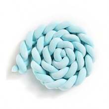 1pc Newborn Braided Crib Bumper, Baby Knotted Anti-Collision Soft Pad, Infant Bed Rail Cushion