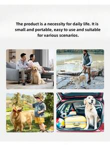 1 pieza Arnés retráctil para perros en el automóvil - Cinturón de ajustable de nailon para mascotas con banda elástica resistente. Este cinturón de para perros (también llamado cinturón de para perros en el automóvil) cuenta con un diseño de resorte, junto con hebillas y ganchos. Es una correa de para vehículos, que también funciona como una correa reflectante ajustable para mascotas en el automóvil, equipada con un gancho giratorio de 360°.