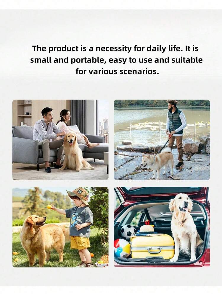 1件套可伸缩狗狗车载安全带 - 可调节尼龙宠物车载安全带，配有耐用弹力带。这款狗狗安全带（也称为狗狗车载安全带）采用弹力设计，并配有带扣和钩扣。它是一款车用安全带，兼作可调节反光宠物车载系绳，配备360°旋转锁扣。 - 彩色 - 查看 3