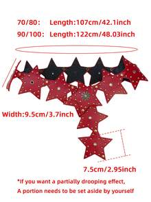 1 chiếc thắt lưng bản rộng phong cách Western Cowboy Punk, thắt lưng da vá hình ngôi sao năm cánh đinh tán Y2K cổ điển, màu đỏ mùa thu, mùa thu, Halloween - một miếng - Xem 3