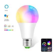 9W LED Smart Bulb, Voice Control, RGB Lighting/Adjustable White Light 2700K-6500K, APP Timer On/Off, Universal Home LED Bulb 850LM