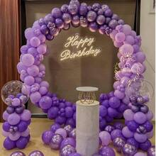 Purple Balloons 5/10/12/18 Inch Purple Thick Latex Balloon Arch Kit For Birthday Shower Party Gender Revealing Anniversary Graduation Wedding Bachelorette Party Decorations