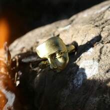 1 Textured Open-Face Mask Ring - Adjustable Custom Mask Ring With Matte Finish Design Jewelry - Silver - View 2