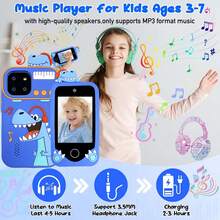 Upgraded Kids Smart Phone Toy, Mini Children's Dinosaur Mobile Toy, 2.8 Inch Touch Screen With Learning, Games & Music Player, Perfect For 3-12 Year Old Kids Christmas Birthday Gift, Includes 32G SD Card - Multicolor - View 10