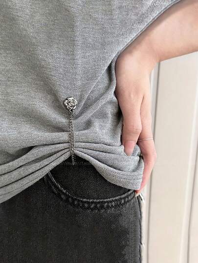 3-1 Pack Camellia T-Shirts | Shortened Dress Sleeves, Adjustable Buckle Hem, Fixed Button