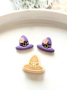 1/2/14 件万圣节粘土切割器，用于珠宝制作，哥特式南瓜骷髅耳环粘土工具，用于 DIY 饰品手工工艺品，帽子蜘蛛聚合物粘土模具，珠宝制作套件 - Clay Cutter - 查看 12