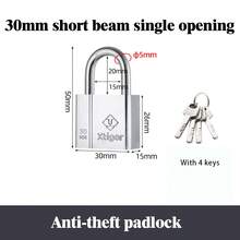 30/40/50mm Heavy-Duty Metal Padlock With 4 Keys - Rustproof, Waterproof, Anti-Theft - Durable And Secure, Suitable For Dorm, Warehouse, Gate, Fence, Farm, Garage - Outdoor Use, Sturdy, Door Lock Fittings | Durable Padlock | Corrosion Resistant Metal, Single Lock Door