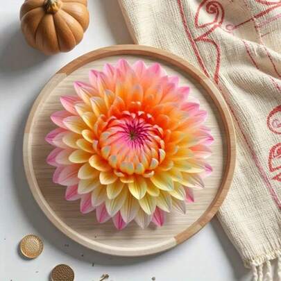 Molde de silicona en forma de crisantemo 3D, para arcilla polimérica, velas, resina - Herramienta para hacer pendientes redondos, suministros de manualidades y joyería DIY multifuncionales, adecuado para el Día de San Valentín, bodas, cumpleaños, Navidad, decoración