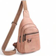 Sling Bag For Women Men Vegan Leather Crossbody Bags Fanny Pack Purse Backpack Over Shoulder Bag Travel Anti Theft,Vacation Essentials&Back-To-School Essentials - 粉色 - 查看 3