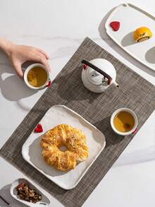 1/2/4pcs Ceramic Teacups With Cream-Colored Interior, Minimalist Ins Style Single Cup For Ladies, Cute Girly Small Cup, Suitable For Tea Drinking, Chatting, Gathering, Garden Talk, Home Reception And Restaurant Photography