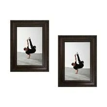 1pc/4pcs Vintage Textured Gallery Photo Frames, 3.5x5", 4x6", 5x7", 6x8", 8x10" Size Options, Suitable For Tabletop Display Or Wall Decor, Great For Display Cabinet, Fireplace, Nightstand, Entryway, Living Room (Photo Paper Included Randomly) - Brown - View 10