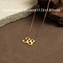 Angel Number Necklace, Customized Number Necklace, Lucky Number Necklace, Minimalist Team Necklace, Personalized Gift, Women Jewelry - Multicolor - View 4