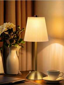 1 pieza Lámpara LED portátil inalámbrica para mesita de noche, control táctil, recargable por USB, 3 colores ajustables, luz de protección ocular, adecuada para estudio, dormitorio, sala de estar, comedor, cafetería, hotel y otra iluminación decorativa ambiental, 2 colores disponibles - Varios - Ver 2