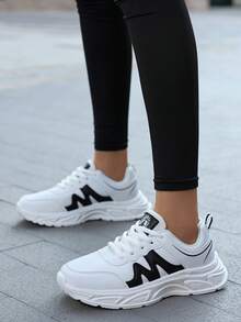 Lightweight Chunky Sneakers Women 2025 New Thick Sole Increased Height Sports Shoes Women Versatile Casual Shoes Non-Abrasive Minimalist White Sneakers Women 2026 Spring Sports Shoes Women Versatile Casual Breathable Shoes Women's Trail Running Shoes Non-Slip Sports Shoes Women Breathable Shock-Absorbing Outdoor Hiking Shoes Women's Work Shoes Non-Slip Soft Bottom Wide Fit Comfortable Office Flat Shoes Breathable Outdoor Women's Shoes Hiking Trekking Sports Shoes Non-Slip Shock-Absorbing Travel Casual Shoes Women's Sports Shoes Thick Sole Increased Height Shock-Absorbing Breathable Sports Casual Shoes Fashion Versatile White Sneakers - White - View 11