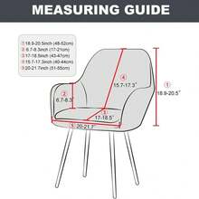 Waterproof Curved Back Chair Covers Modern With Armrest, Stretch Accent Dining Room Chairs Covers Slipcovers, Office Desk Chair Covers, Swivel Armchair Cover Protector For Vanity Living Room - Multicolor - View 5