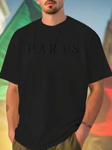 PARIS Romantic City Maglietta Uomo Estiva Moda Europea Casual Manica Corta Comoda T Shirt Viaggio Regalo Must Have Offerta Esclusiva Promo - Bianco - Visualizzare 2