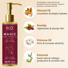 Magic Body Firming Oil–Tightening & Hydrating For Arms, Legs, Stomach & Body | Natural Firming Oil For Dry Skin | Lightweight, Non-Greasy, Nourishing Formula, Luxury Body Oil For Massage & Relax, For All Skin Types - 玫紅色 - 查看 2