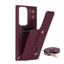 OUKNOEO Fashion Crossbody Bag & Faux Leather Phone Case, Compatible With IPhone 17 Air, 16e, 15, 14, 13, 12, 11 Pro, XS Max, 7, 8 Plus, XR, SE, And Galaxy S25 Edge, S24, S23, S22 Ultra Plus, A13, A14, A15, A16, A35, A36, A53, A54, A55, A56, Z Fold 7 FE, 6, 5, 4 - Burgundy - View 30