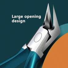 Professional Stainless Steel Cuticle Nippers - Precision Blue Manicure Tool For Dead Skin Trimming, Ingrown Nail & Hangnails Care, Sharp Fingernail Clippers For At-Home & Salon Use