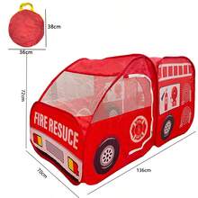 Large Size Dual-Ladder Fire Truck Children's Tent, Indoor & Outdoor Fire Truck Theme Playhouse, Kids Role Play Themed Tent, Suitable For Boys & Girls, Best Birthday & Holiday Gift, Imaginative Role-Playing Game