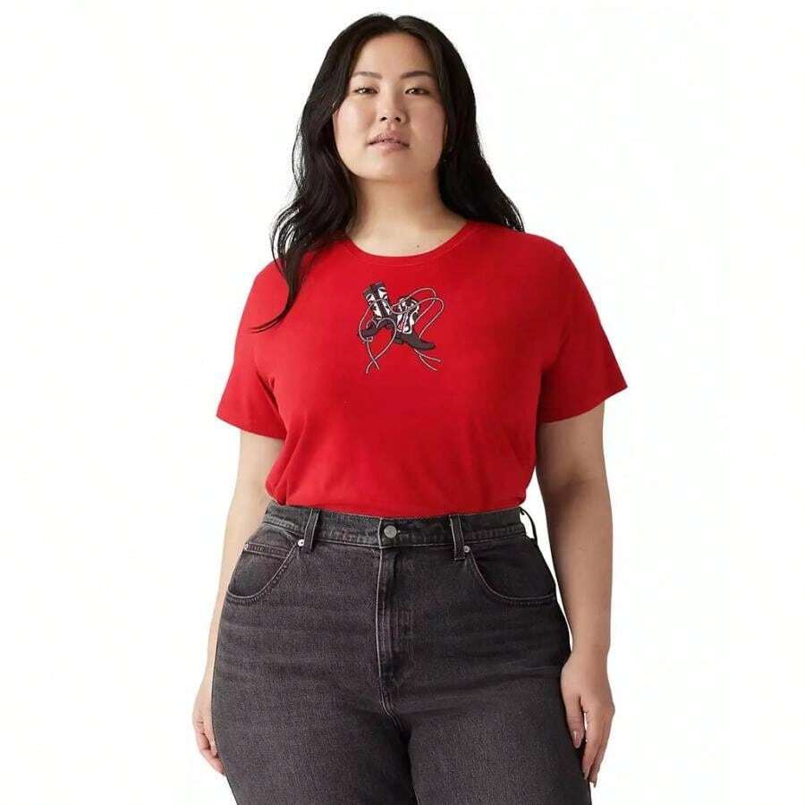Levi's Plus Size Perfect Short Sleeve T-Shirt | - Đỏ - Xem 1