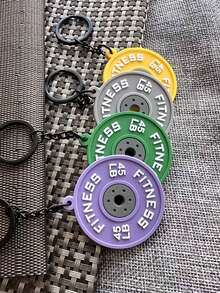 1pc Vibrant Colorful Keychain For Fitness Enthusiasts - Portable Unisex Design, Perfect As Backpack Charm, Key Ring, Key Chain, Car Interior Decoration, Ideal Gift For Gym Lovers To Attach To Gym Bags, School Bags Or Car Keys Christmas - Multicolor - View 6