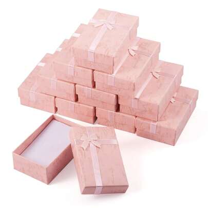 1-10 Stücke Schmuckgeschenkboxen, Schmuckaufbewahrungsbox, Ring Halskette Armband Ohrringe Aufbewahrungsbox aus Pappe, kleine Geschenkboxen für Weihnachten, Geburtstag, Jahrestag, Valentinstag, Muttertag