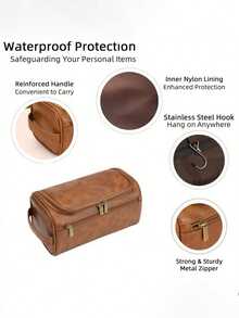 PU Leather Waterproof Cosmetic Bag, Multi-Function Travel Storage Bag,Lightweight Toiletries Cosmetic Bag, Cosmetic Storage Bag, Large Capacity Makeup Bag,Handheld Cosmetic Storage Bag, Hanging Travel Storage Bag ,Travel Essentials, Cruise Essentials, Dormitory Essentials, Valentine's Day Gifts, Wedding Bridesmaid Gifts, Birthday Gifts, Friends And Teacher Gifts, Mom Gifts, Christmas Gifts, Halloween Gifts