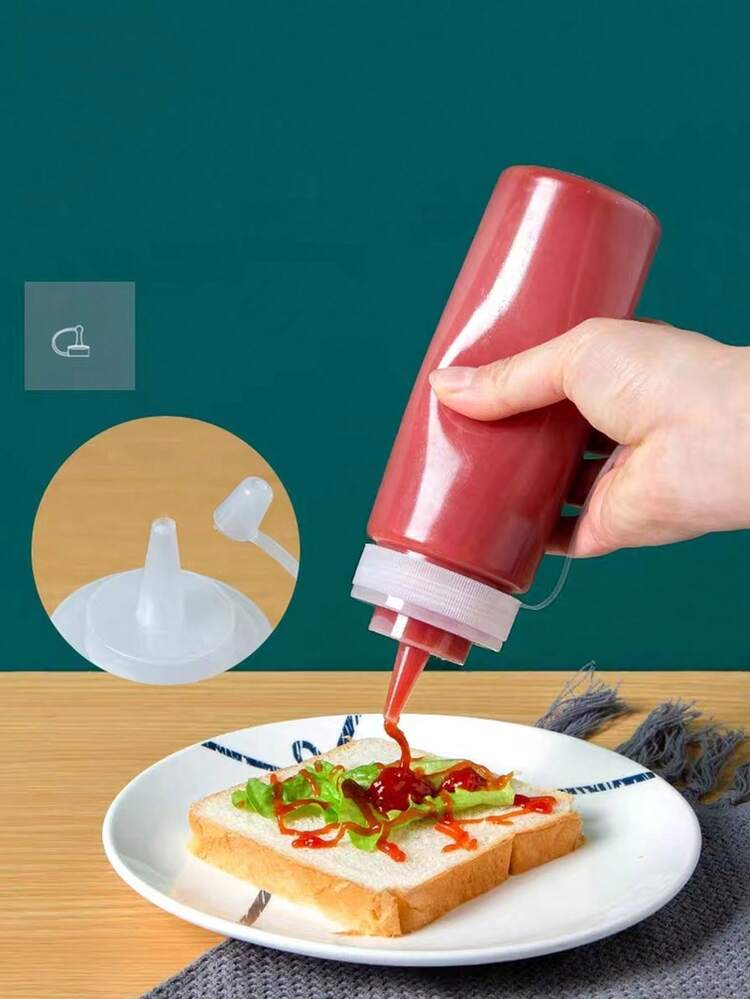 5pcs/3pcs/2pcs/1pc Squeeze Bottle, Home Seasoning Bottle, Sauce Bottle, Juice Bottle, Squeeze Bottle, Kitchen Oil Bottle, Refillable Bottle, Water Bottle - Multicolor - View 6