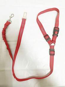可调节二合一宠物汽车安全带和安全带 - 耐用涤纶，可手洗，带扣和弹性减震器，非常适合带狗旅行 狗汽车座椅 汽车座椅套 狗汽车座椅套 宠物汽车座椅 - 彩色 - 查看 9