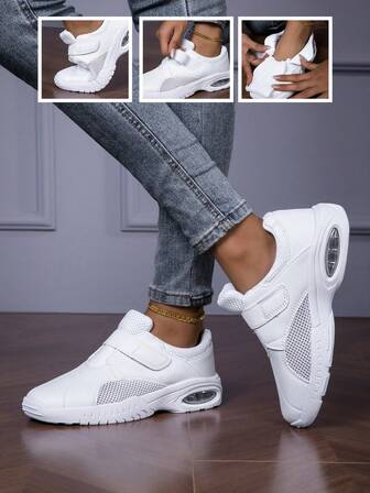 أحذية جري نسائية قابلة للتنفس، أحذية رياضية مبطنة مستقرة لجميع المواسم مع نعل خارجي من مواد اصطناعية وبطانة داخلية من قماش، مناسبة للسفر اليومي، أحذية رياضية متعددة الوظائف - أحذية رياضية نسائية، أحذية جري نسائية