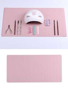 1 件 30*60cm 小型可水洗美甲桌垫，柔软超细纤维 PU 皮革材质，可重复使用可折叠美甲沙龙桌垫，亚克力美甲桌垫，适用于美甲沙龙工作室和家庭使用。美甲用品 - 彩色 - 查看 16