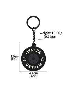 1pc Vibrant Colorful Keychain For Fitness Enthusiasts - Portable Unisex Design, Perfect As Backpack Charm, Key Ring, Key Chain, Car Interior Decoration, Ideal Gift For Gym Lovers To Attach To Gym Bags, School Bags Or Car Keys Christmas - Multicolor - View 15