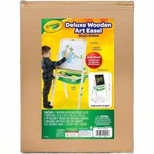 ® Deluxe Kid S Wooden Art Easel DualSided Whiteboard And Chalkboard