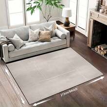 1 Pieza Alfombra de área grande y lujosa con diseño geométrico, lavable a máquina, antideslizante, diseño abstracto vintage en beige y blanco, perfecta para la decoración de la sala de estar, dormitorio, oficina o cafetería - Estilo 1 - Ver 12