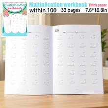 1pc Reusable Math Practice Notebook, 2-Digit By 1-Digit Multiplication, Suitable For Elementary School Grade 1-6 Math Workbook, Multi-Digit Multiplication Practice Book, 32-Day Timed Addition Subtraction Arithmetic Exercises