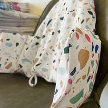 1 件婴儿座椅高脚椅垫宝宝餐椅沙发椅双面印花座椅套高脚椅充气靠背垫，内置充气垫，宝宝坐着更舒适