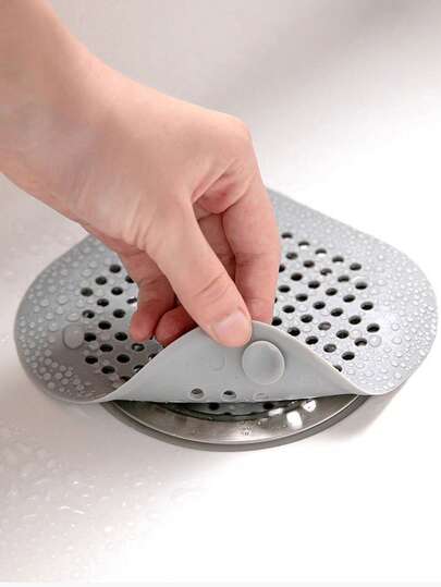 8/4/1pc Anti-Clog Silicone Drain Filter Plug - Sink, Bathtub & Shower Drain Hair Catcher With Deodorizing Technology, Easy-Clean Bathroom Accessory For Clog Prevention, Hair Catcher Shower Drain, Longlasting Material