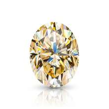 1 pieza Piedra suelta de Moissanita de color champán D talla ovalada VVS1 con certificado GRA, para joyería artesanal - Champán - Ver 13