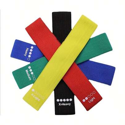 1pc This Set Of Mini Knitted Resistance Bands Is Perfect For A Wide Range Of Workouts. Available In Multiple Resistance Levels (X - Light, Light, Medium, Heavy, X - Heavy), They Cater To All Fitness Levels. Ideal For Yoga, Strength Training, And Glute - Toning Exercises, These Bands Are Compact And Portable, Making Them Easy To Use At Home, In The Gym
