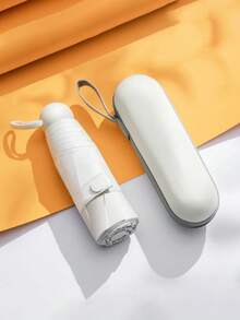 1pc Mini Pocket Capsule Umbrella, Fresh Black UV Protection Sunshade Umbrella, Foldable Rainy & Sunny Use