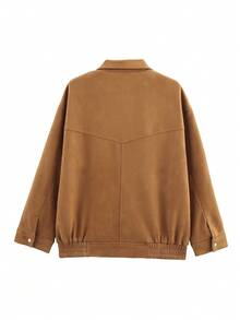 Fall Winter Bomber Jackets Women Outerwears Suede Jacket Women Streetwear Holiday Women Coats Zipper New Coats