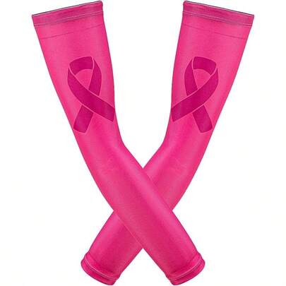 Sports Compression Arm Sleeve - 2 Sleeves Adult Pink Arm Sleeves - Baseball Basketball Cycling Sports